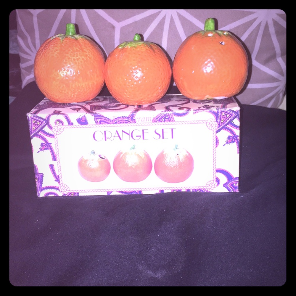 New Orange salt and pepper shaker
